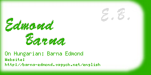 edmond barna business card